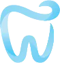Blue outline of a tooth