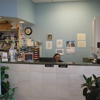 Dental office front desk area